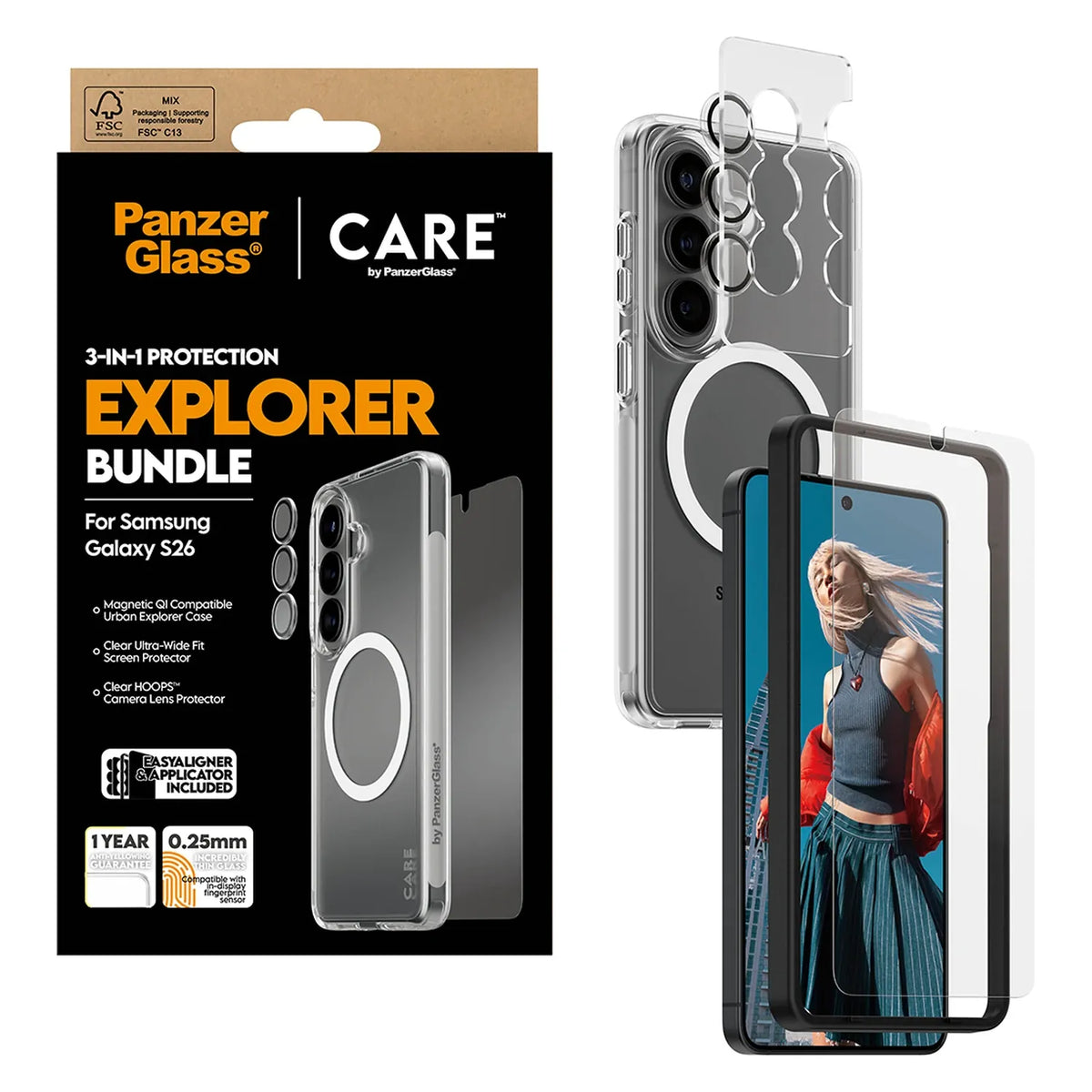 CARE by PanzerGlass® 3 in 1 Bundle Samsung Galaxy S26