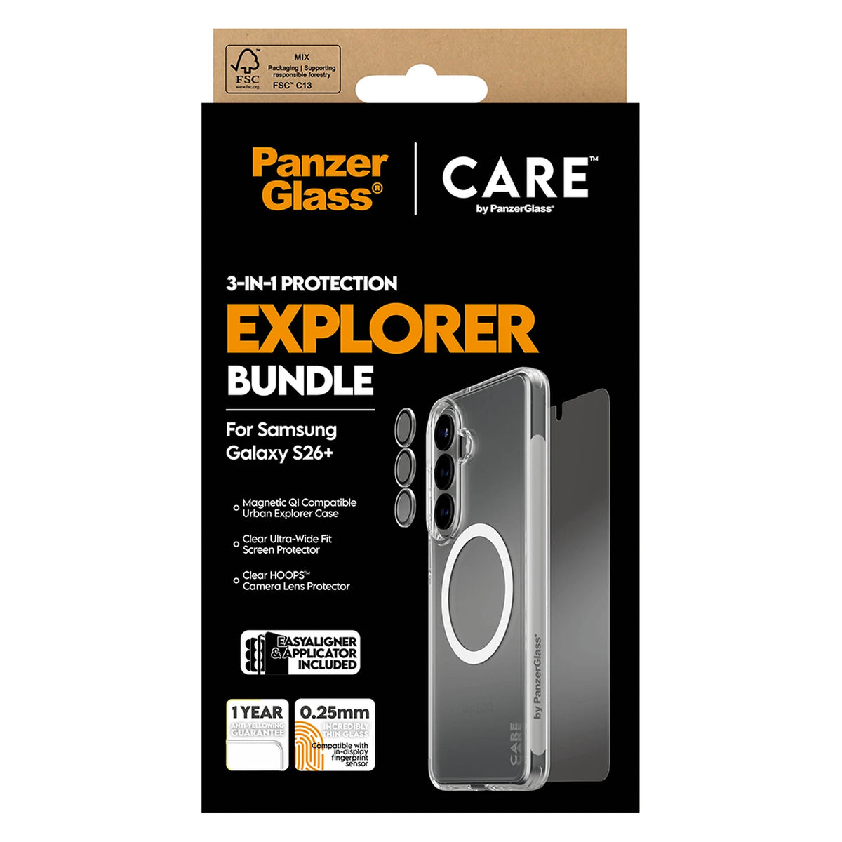 CARE by PanzerGlass® 3 in 1 Bundle Samsung Galaxy S26 Plus