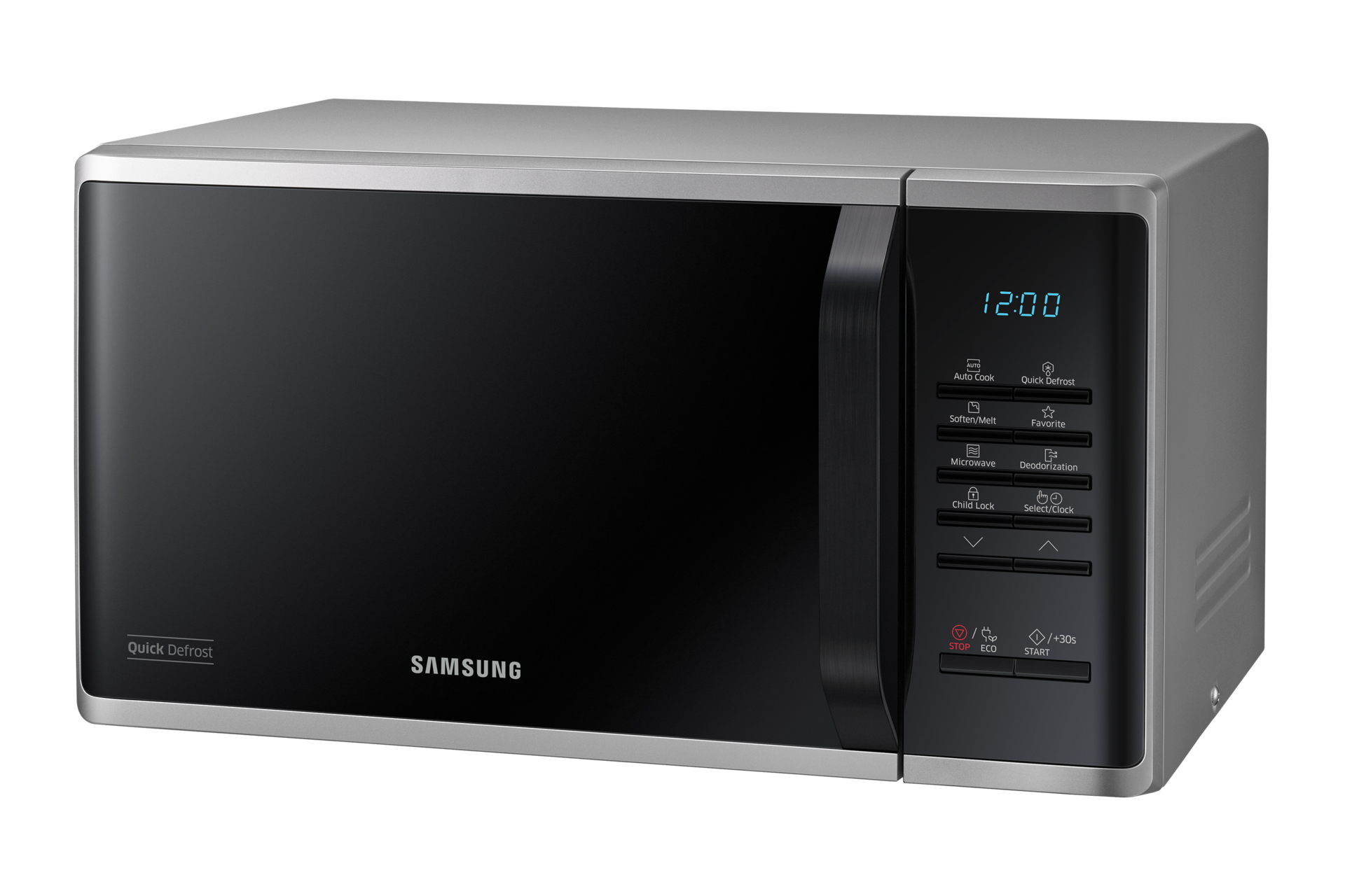 Szabadonálló solo mikrohullámú sütő MS23K3513AS/EO Gyors kiolvasztás funkcióval 23 L