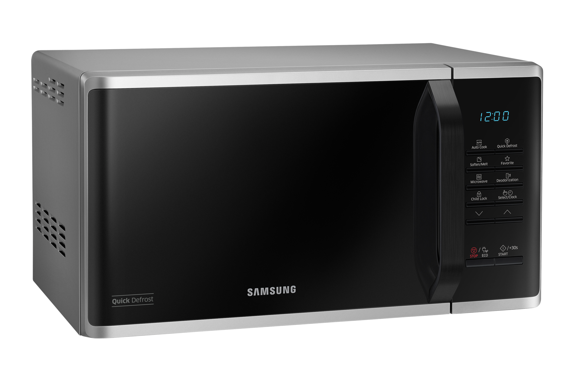 Szabadonálló solo mikrohullámú sütő MS23K3513AS/EO Gyors kiolvasztás funkcióval 23 L