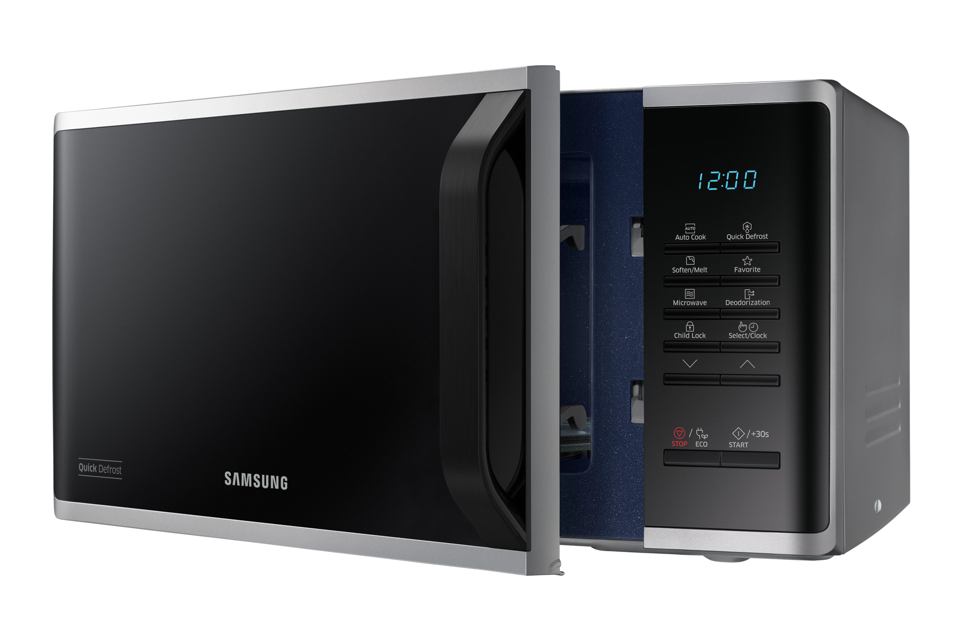 Szabadonálló solo mikrohullámú sütő MS23K3513AS/EO Gyors kiolvasztás funkcióval 23 L