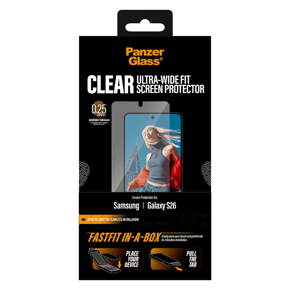 PanzerGlass® Kijelző Fólia Samsung Galaxy S26 | Ultra-Wide Fit w. FastFit in a box