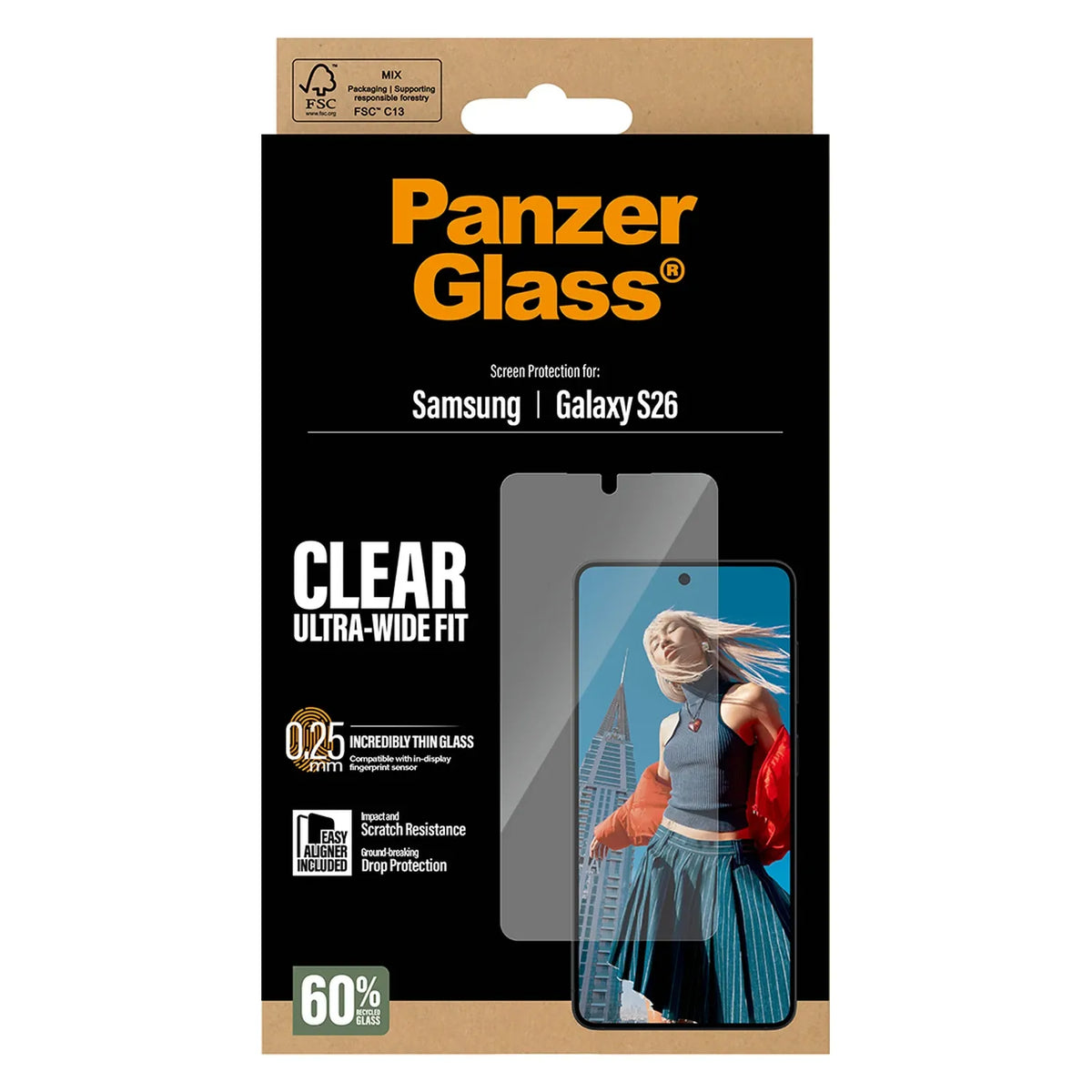 PanzerGlass® Kijelző Fólia Samsung Galaxy S26 | Ultra-Wide Fit w. EasyAligner