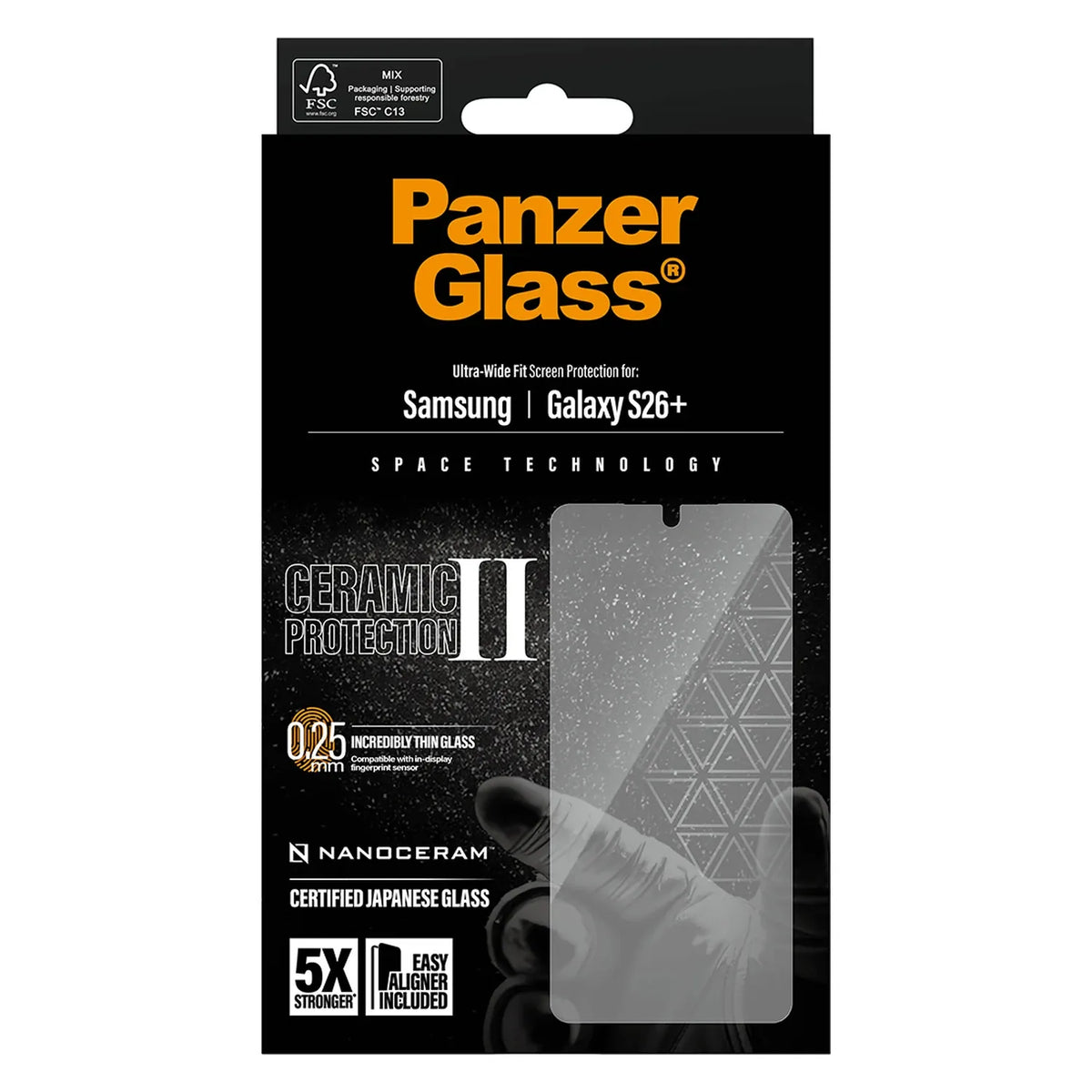 PanzerGlass® Ceramic Kijelző Fólia Samsung Galaxy S26 Plus | Ultra-Wide Fit w. EasyAligner