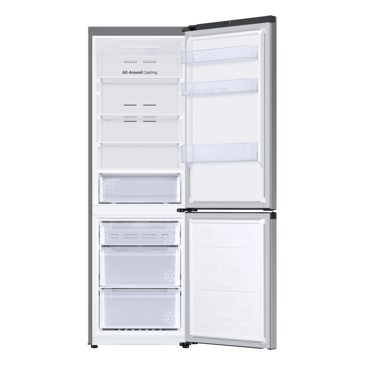 Alulfagyasztós hűtőszekrény Wi-Fi-vel 344 L