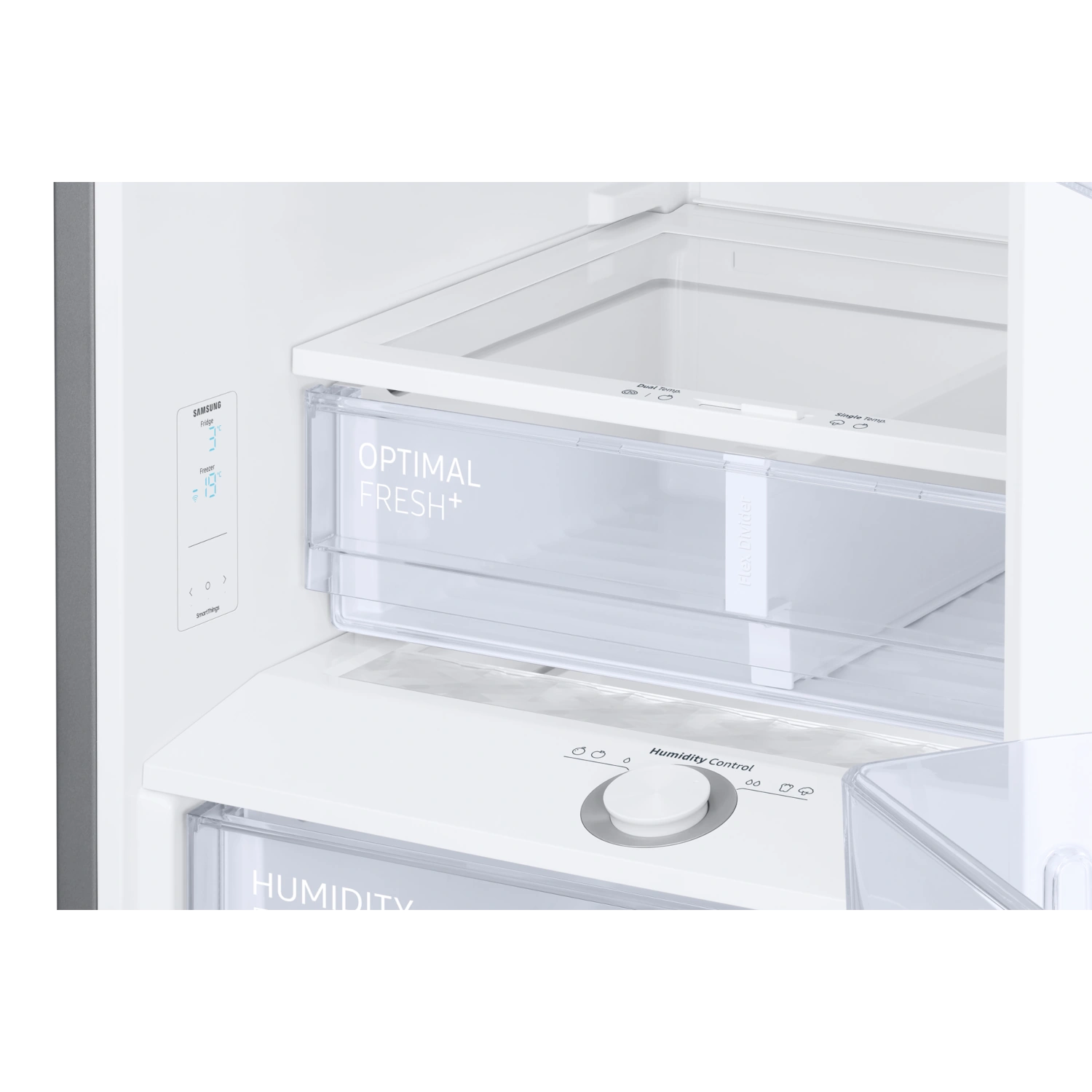 Alulfagyasztós hűtőszekrény beépített Wi-Fi-vel 390 L - Fekete