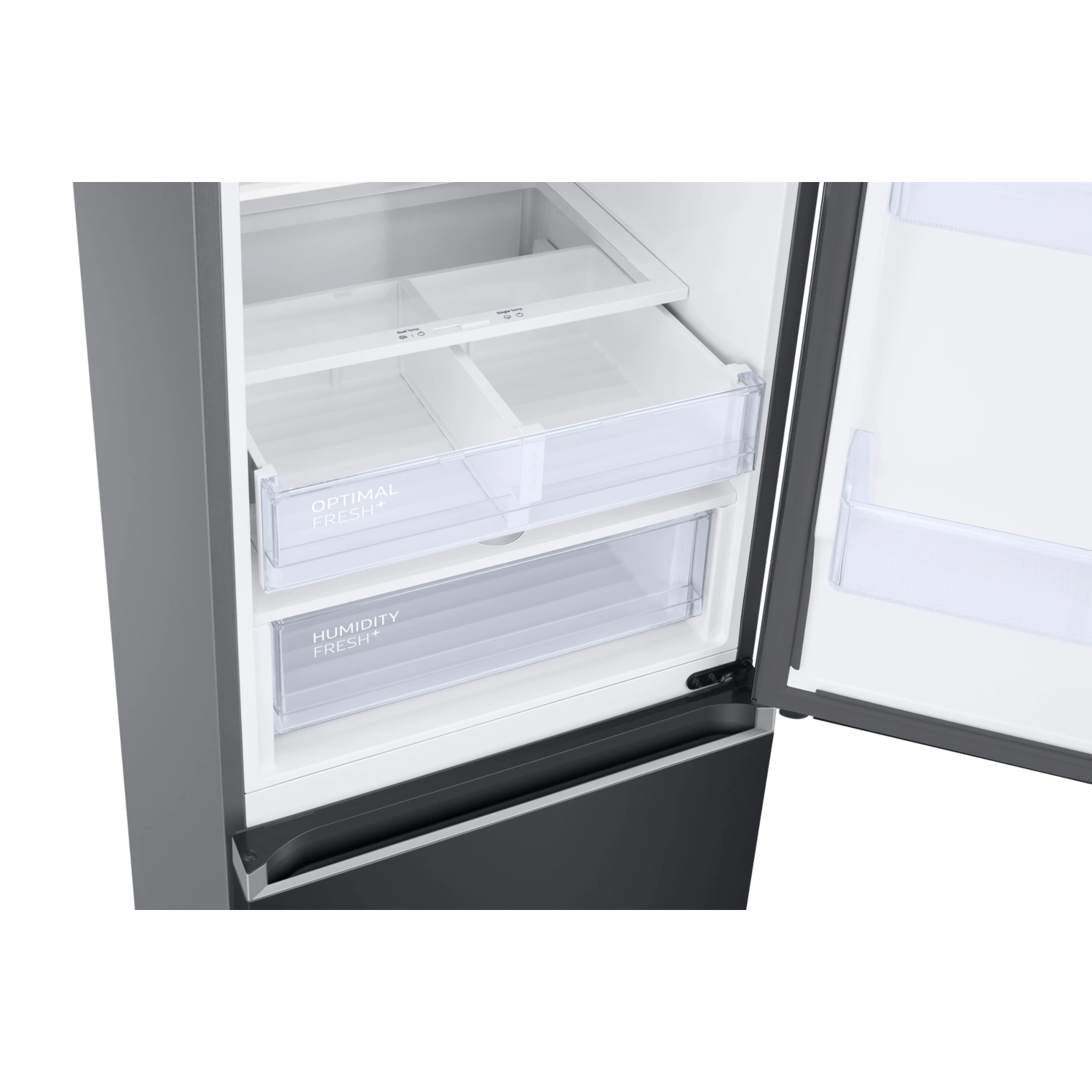 Alulfagyasztós hűtőszekrény beépített Wi-Fi-vel 390 L - Fekete