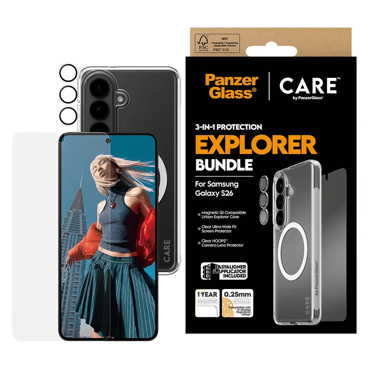 CARE by PanzerGlass® 3 in 1 Bundle Samsung Galaxy S26