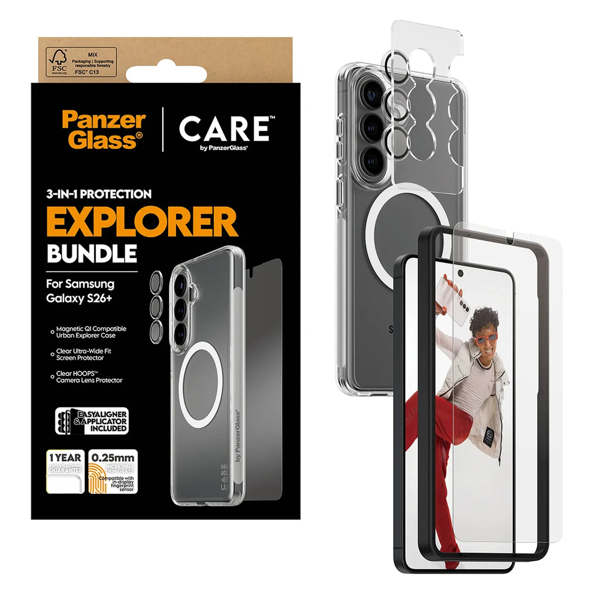 CARE by PanzerGlass® 3 in 1 Bundle Samsung Galaxy S26 Plus