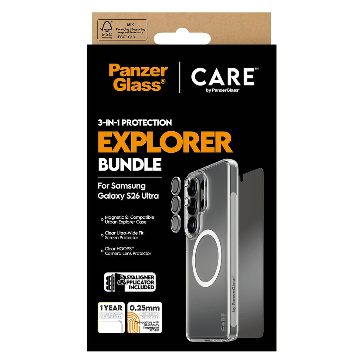 CARE by PanzerGlass® 3 in 1 Bundle Samsung Galaxy S26 Ultra