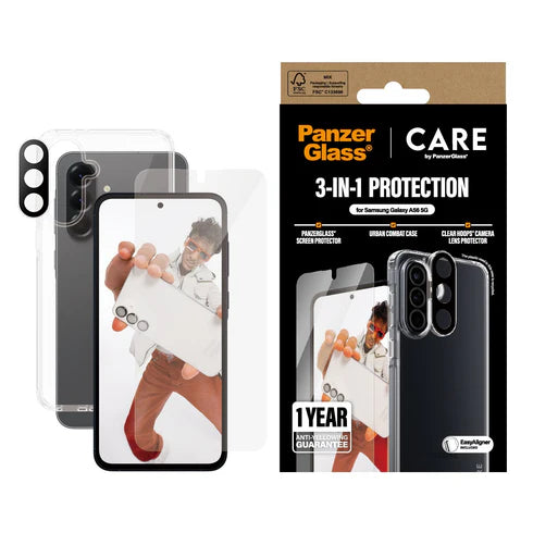 CARE by PanzerGlass® Flagship 3-in-1 Bundle Samsung Galaxy A56 5G