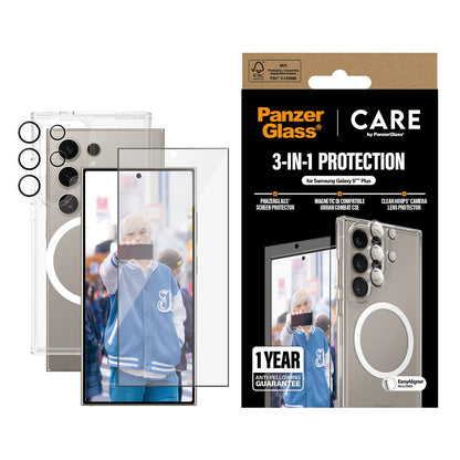 CARE by PanzerGlass® Flagship 3-in-1 Bundle Samsung Galaxy S25 Ultra