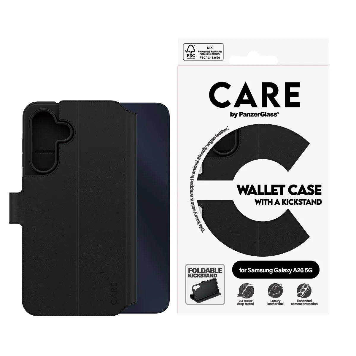CARE by PanzerGlass® Feature Wallet Case w. Kickstand Samsung Galaxy A26 5G