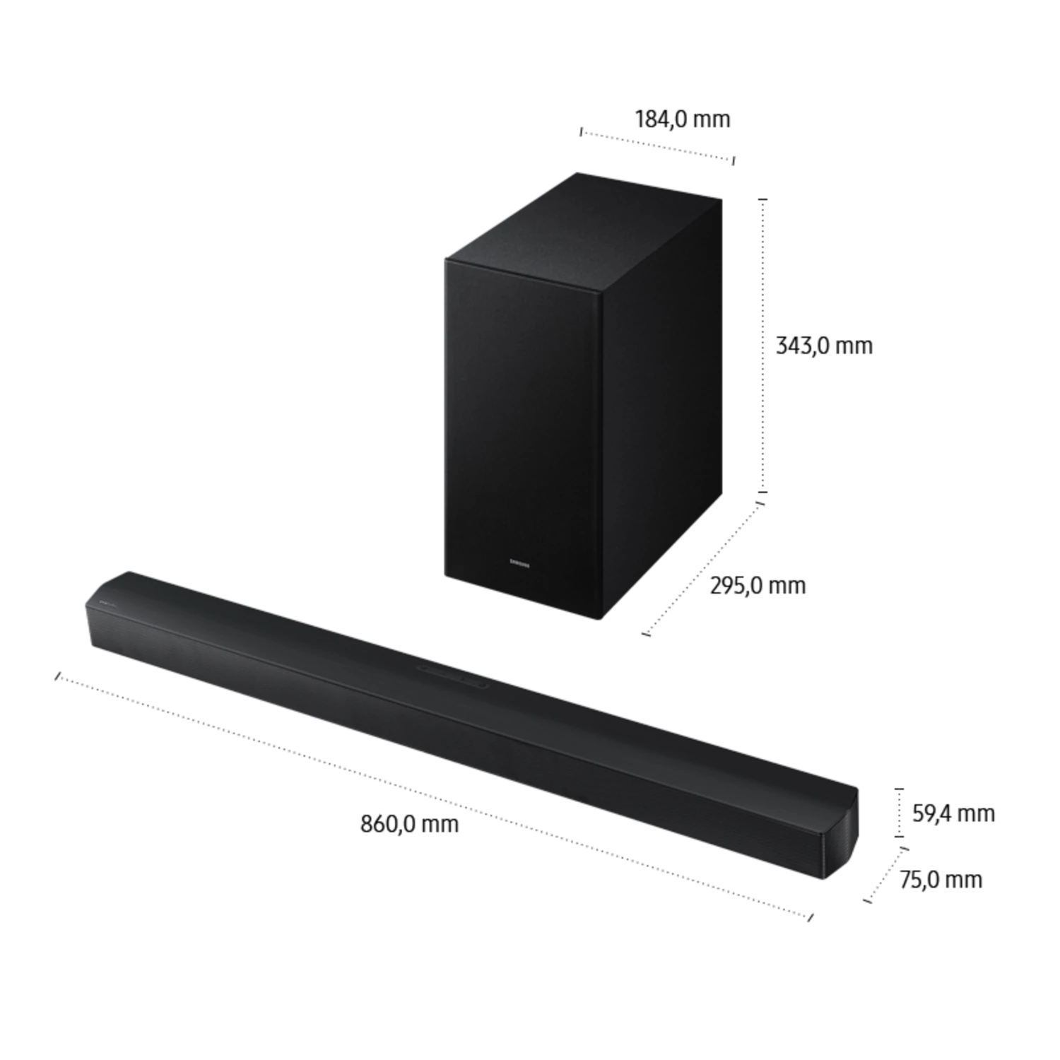 B szériás hangprojektor HW-B650 3.1 csatornás, mélynyomóval (2022)