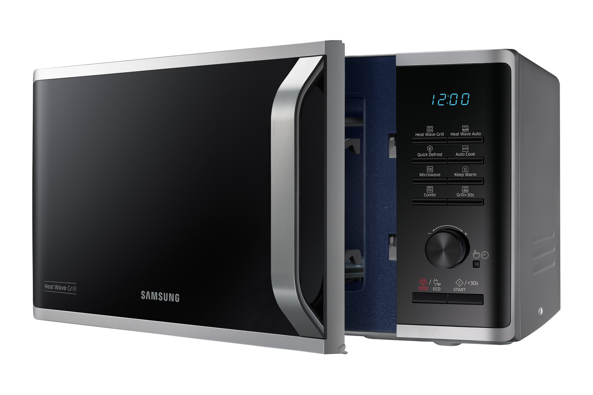 Szabadonálló grill mikrohullámú sütő MG23K3575AS/EO Heat Wave grillrendszerrel 23 L