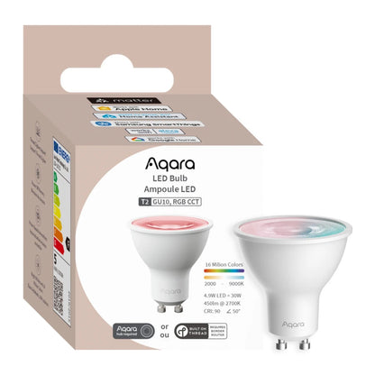 Aqara T2 GU10 RGB CCT LED izzó - színhőmérséklet- és fényerő-szabályozás