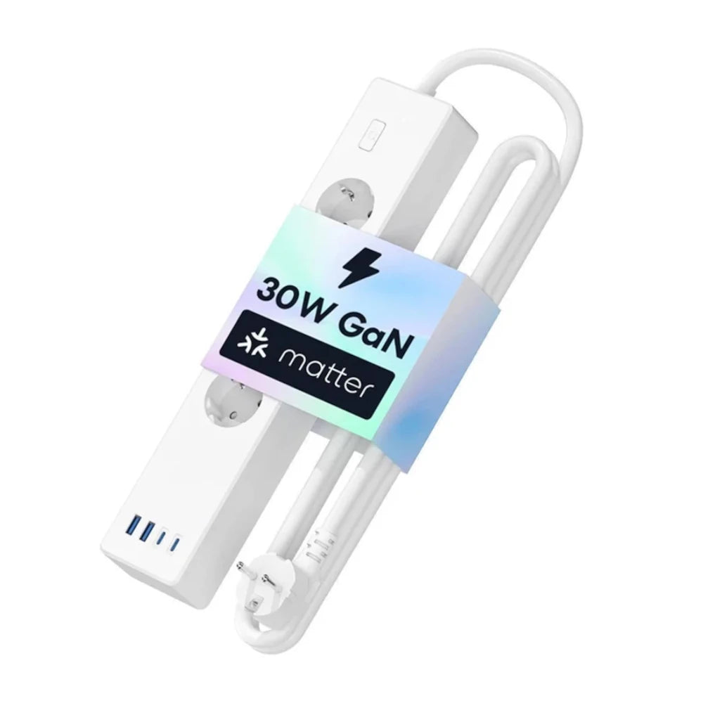 Meross okos hosszabbító - 4x AC, 2x USB-A, 2x USB-C, 16A, Matter