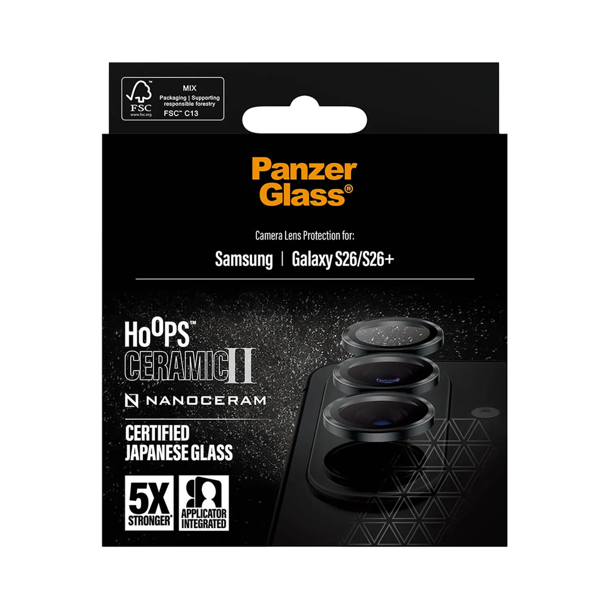 PanzerGlass® Hoops Ceramic II Camera Lens Protector Samsung Galaxy S26 | S 2026 Plus