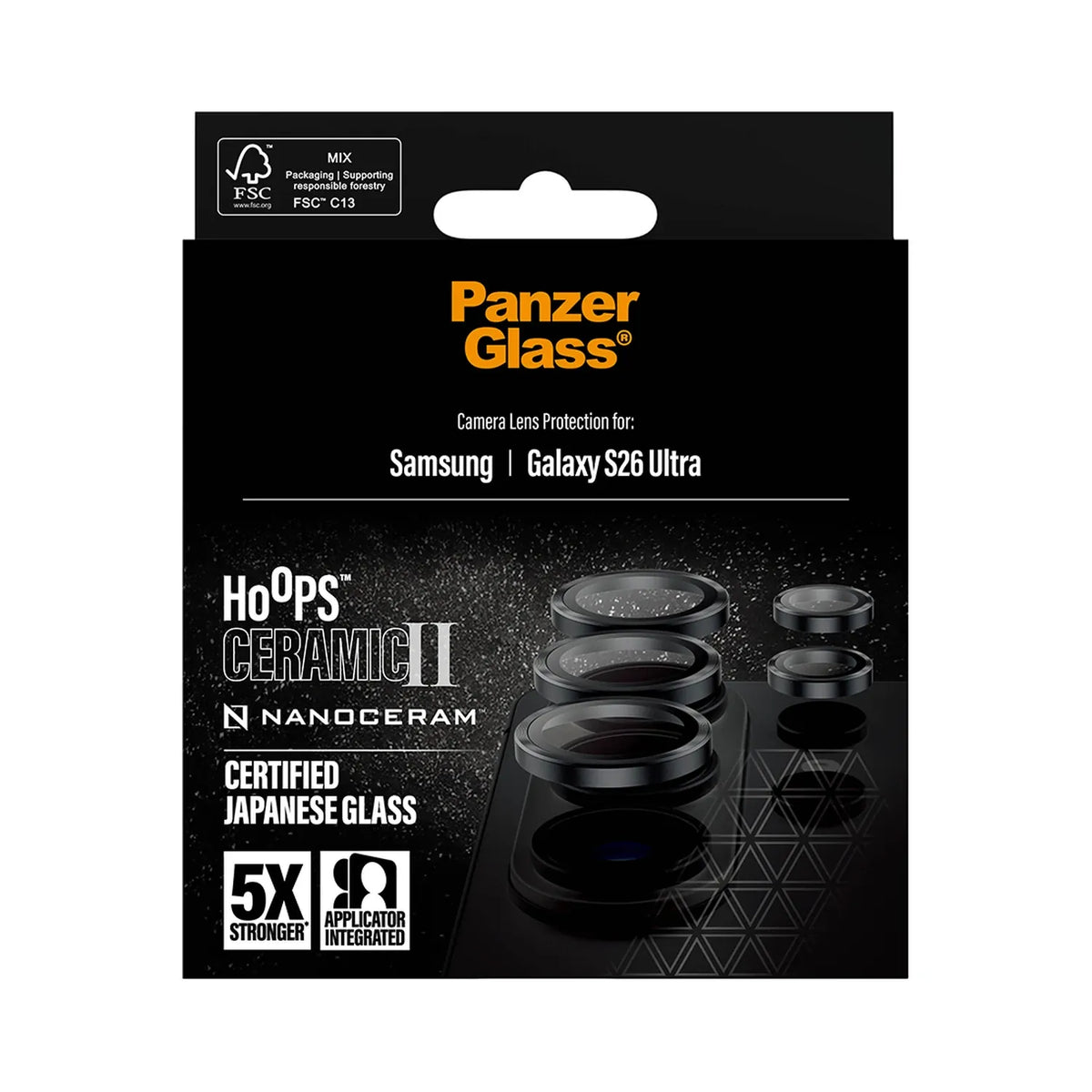 PanzerGlass® Hoops Ceramic II Camera Lens Protector Samsung Galaxy S26 Ultra