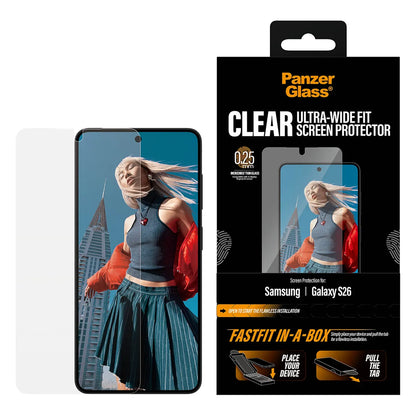 PanzerGlass® Kijelző Fólia Samsung Galaxy S26 | Ultra-Wide Fit w. FastFit in a box