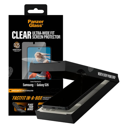 PanzerGlass® Kijelző Fólia Samsung Galaxy S26 | Ultra-Wide Fit w. FastFit in a box
