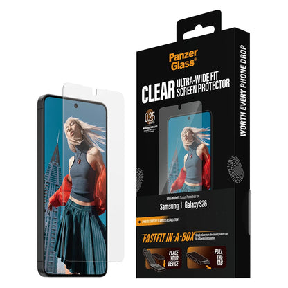PanzerGlass® Kijelző Fólia Samsung Galaxy S26 | Ultra-Wide Fit w. FastFit in a box