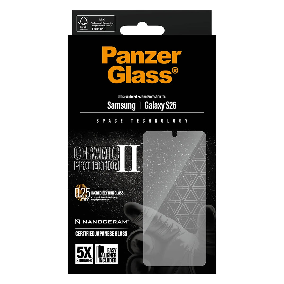 PanzerGlass® Ceramic Kijelző Fólia Samsung Galaxy S26 | Ultra-Wide Fit w. EasyAligner