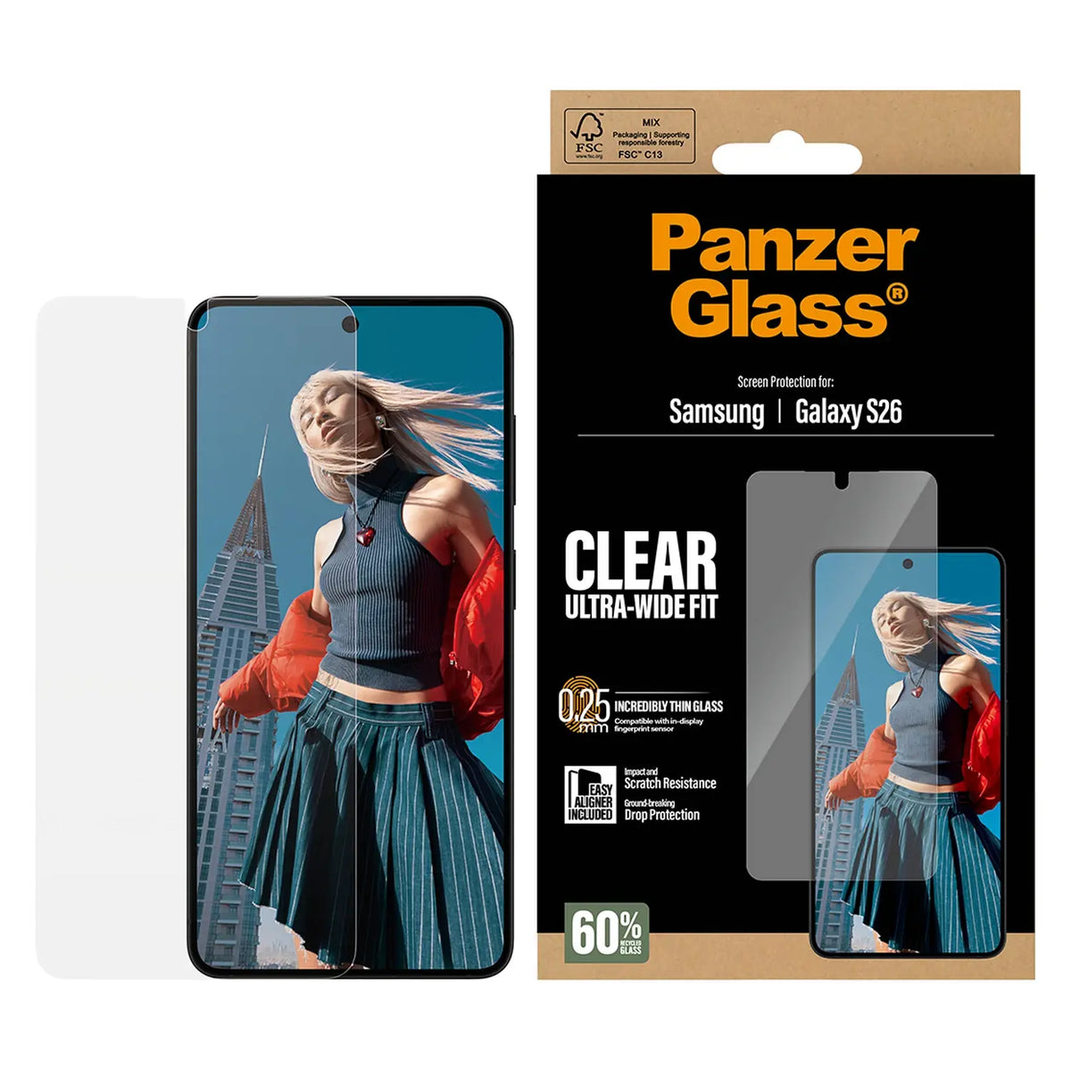 PanzerGlass® Kijelző Fólia Samsung Galaxy S26 | Ultra-Wide Fit w. EasyAligner