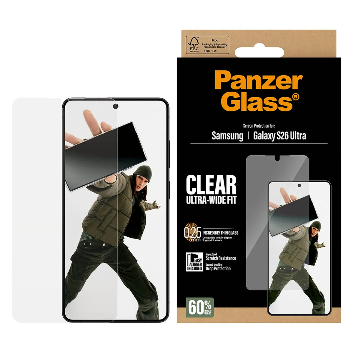 PanzerGlass® Kijelző Fólia Samsung Galaxy S26 Ultra | Ultra-Wide Fit w. EasyAligner