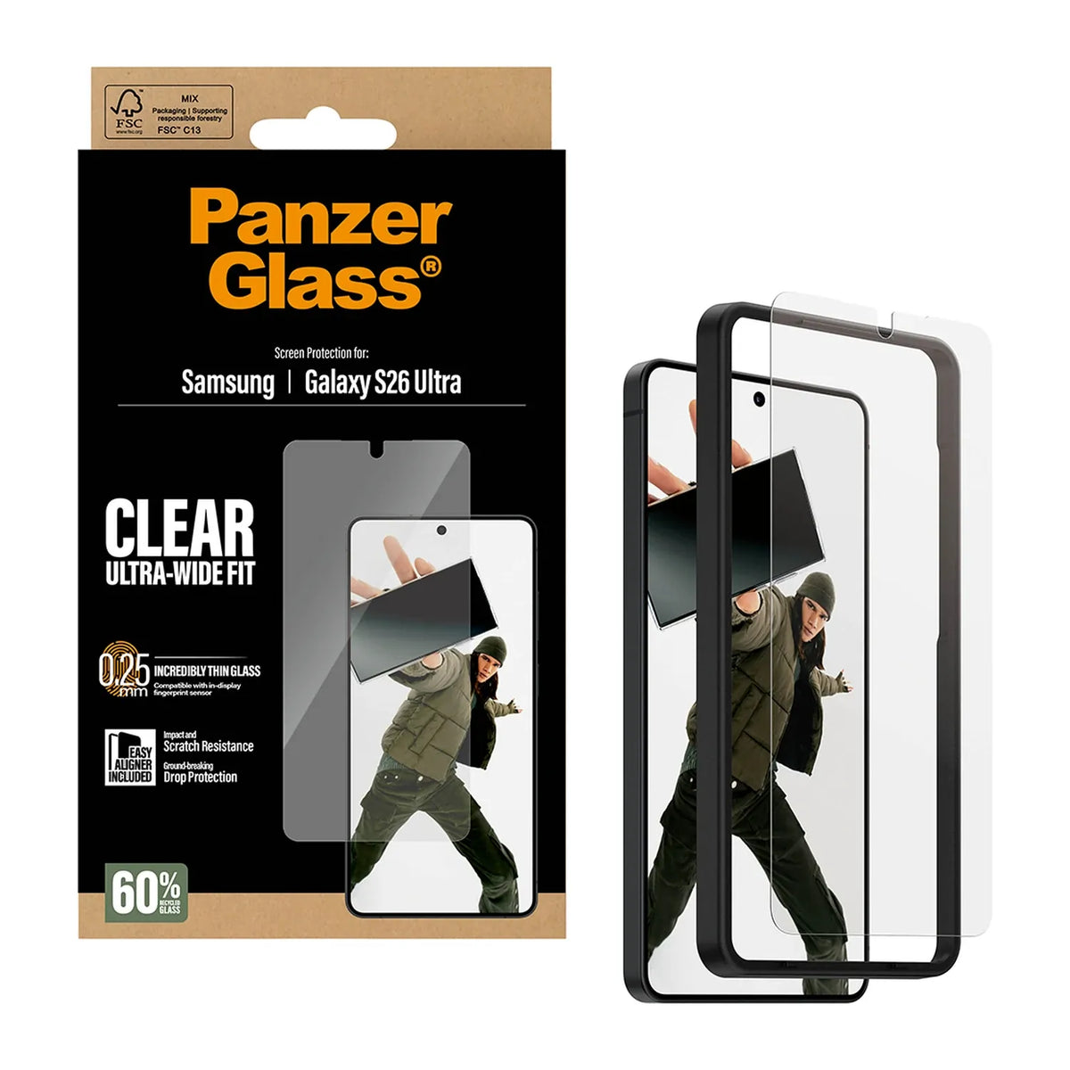 PanzerGlass® Kijelző Fólia Samsung Galaxy S26 Ultra | Ultra-Wide Fit w. EasyAligner