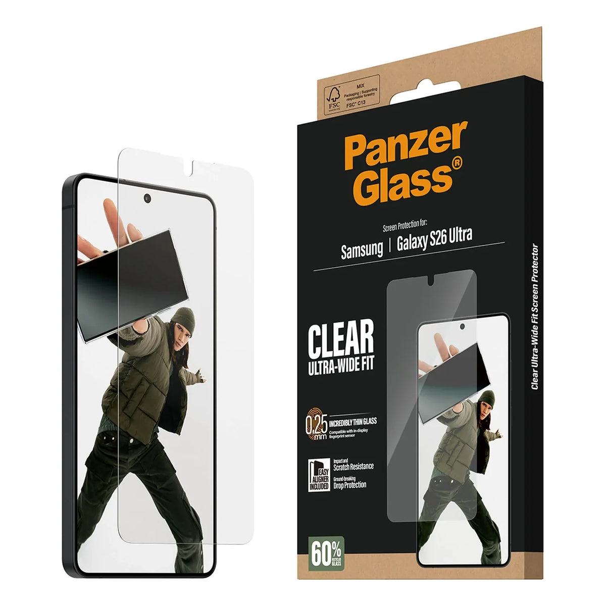PanzerGlass® Kijelző Fólia Samsung Galaxy S26 Ultra | Ultra-Wide Fit w. EasyAligner