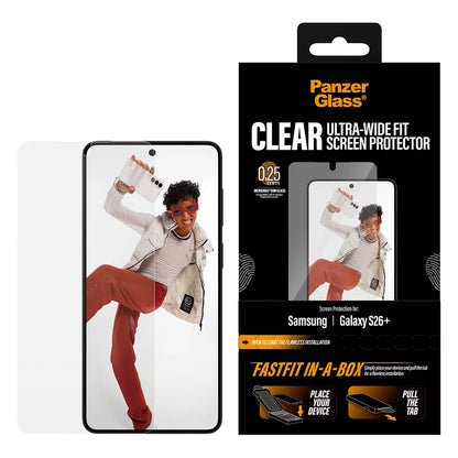 PanzerGlass® Kijelző Fólia Samsung Galaxy S26 Plus | Ultra-Wide Fit w. FastFit in a box