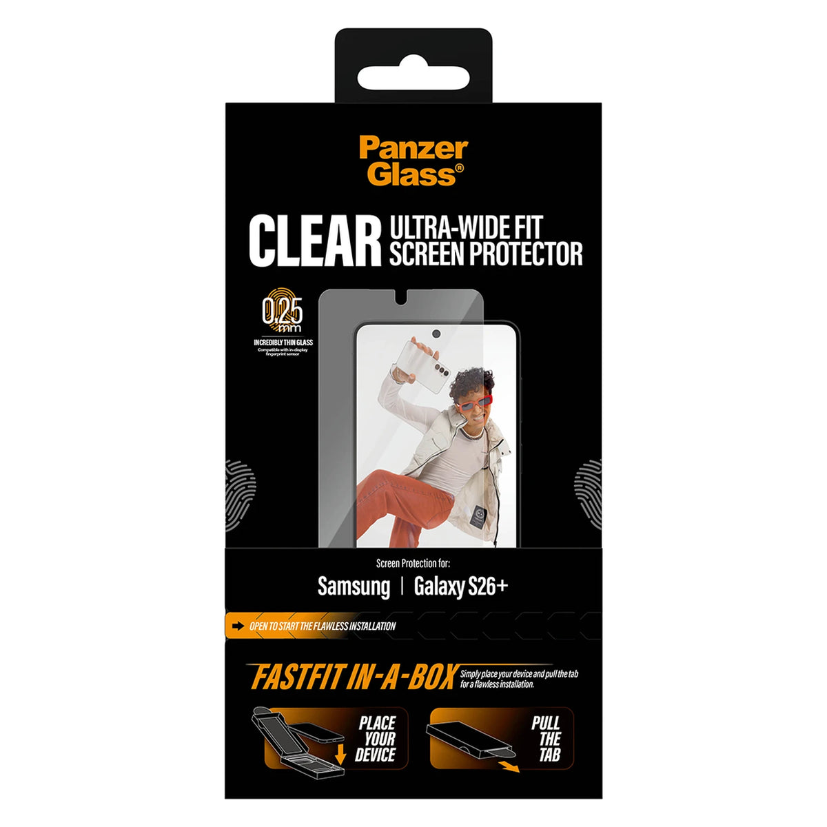 PanzerGlass® Kijelző Fólia Samsung Galaxy S26 Plus | Ultra-Wide Fit w. FastFit in a box