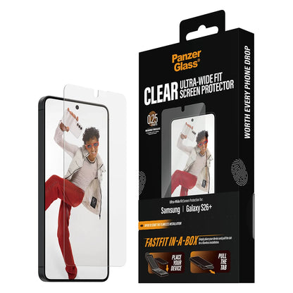 PanzerGlass® Kijelző Fólia Samsung Galaxy S26 Plus | Ultra-Wide Fit w. FastFit in a box
