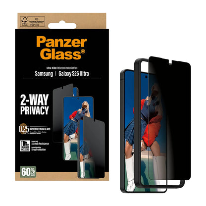 PanzerGlass® 2-Way Privacy Kijelző Fólia Samsung Galaxy S26 Ultra | Ultra-Wide Fit w. EasyAligner