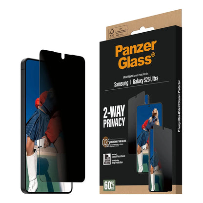 PanzerGlass® 2-Way Privacy Kijelző Fólia Samsung Galaxy S26 Ultra | Ultra-Wide Fit w. EasyAligner