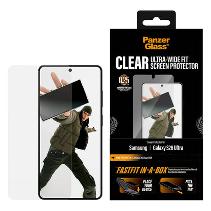 PanzerGlass® Kijelző Fólia Samsung Galaxy S26 Ultra | Ultra-Wide Fit w. FastFit in a box