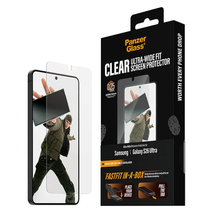 PanzerGlass® Kijelző Fólia Samsung Galaxy S26 Ultra | Ultra-Wide Fit w. FastFit in a box