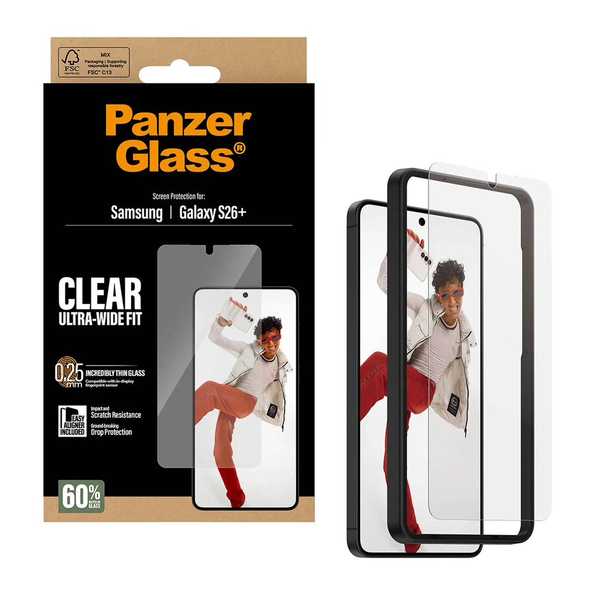 PanzerGlass® Kijelző Fólia Samsung Galaxy S26 Plus | Ultra-Wide Fit w. EasyAligner