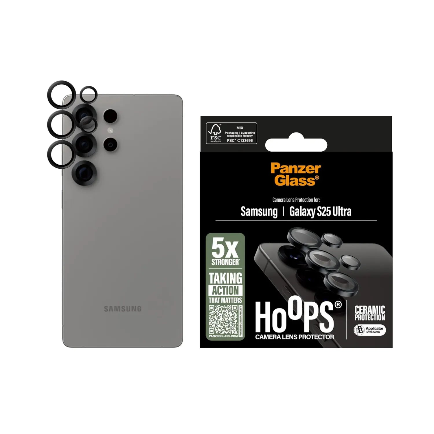 PanzerGlass® Hoops® Ceramic Kamera lencsevédőGalaxy S25 Ultra