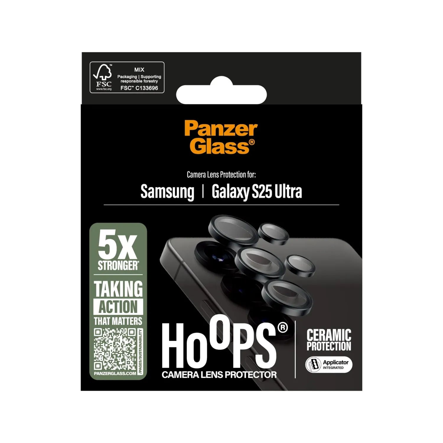 PanzerGlass® Hoops® Ceramic Kamera lencsevédőGalaxy S25 Ultra