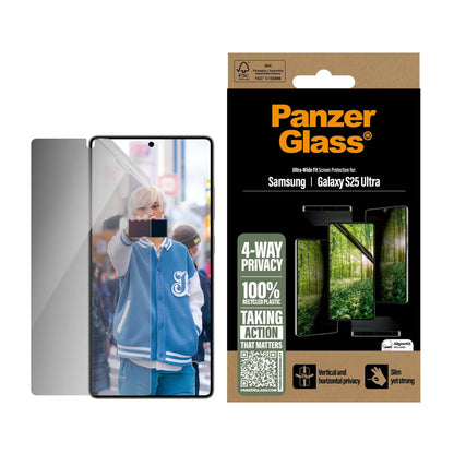 PanzerGlass® ECO MATRIX 4-way Privacy Kijelző Fólia Galaxy S25 Ultra | Ultra-wide Fit