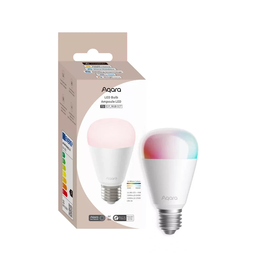 Aqara T2 E27 RGB CCT LED izzó - színhőmérséklet- és fényerő-szabályozás